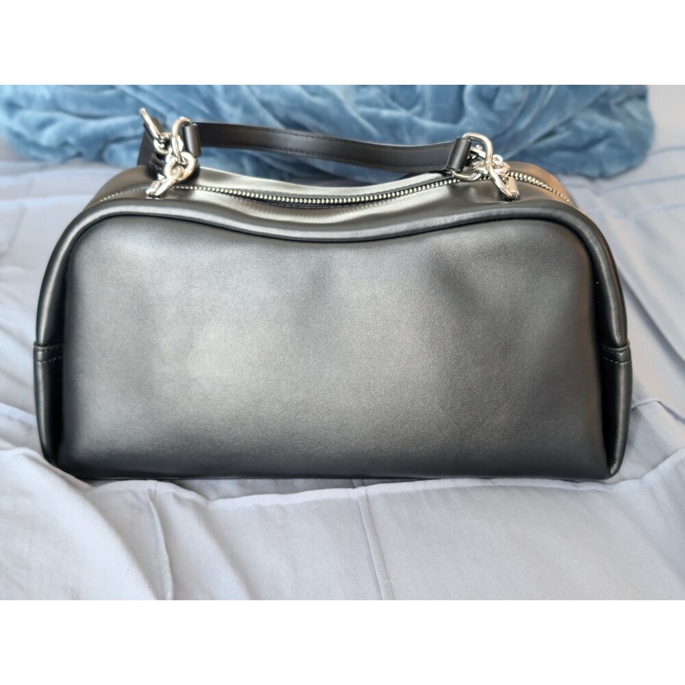 NWOT Michael Kors Cecily Medium Shoulder Handbag Black Silver Hardware LAMBSKIN - Picture 7 of 13